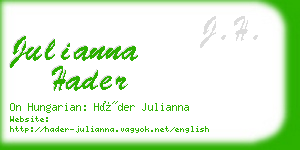 julianna hader business card